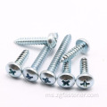 Blue White Zinc Crossed Pan Head Tapping Screws GB845